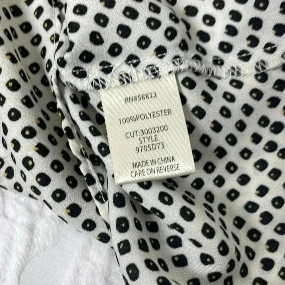 Max Studio Black & White Polka Dot Top Light & flowy. size medium date work - Picture 5 of 5